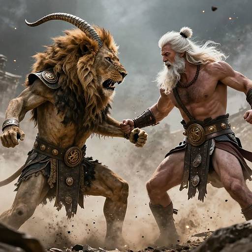 Lion God of War Aries vs Zeus