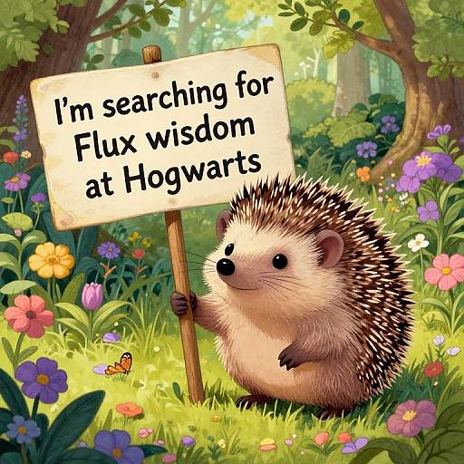 Whimsical Hedgehog in Magical Garden