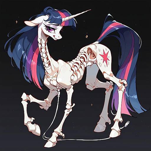 Aggressive Twilight Sparkle Skeleton Design