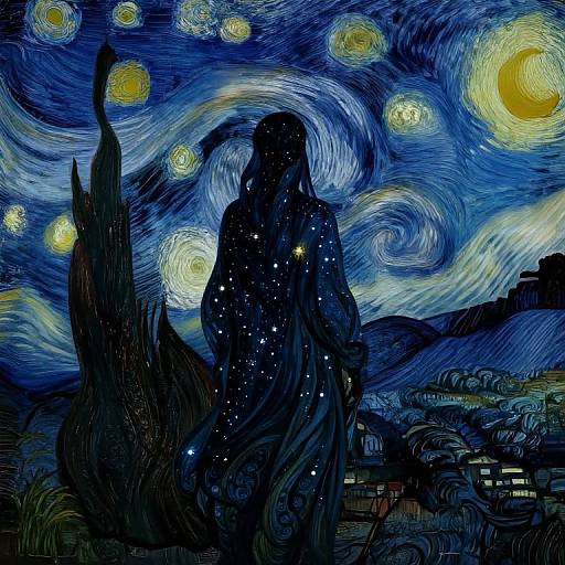 Van Gogh Inspired Celestial Portrait