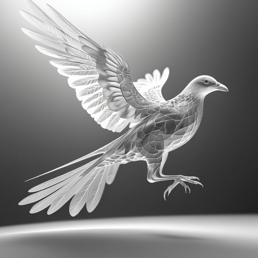 Surreal Avian Anatomy 3D Rendering