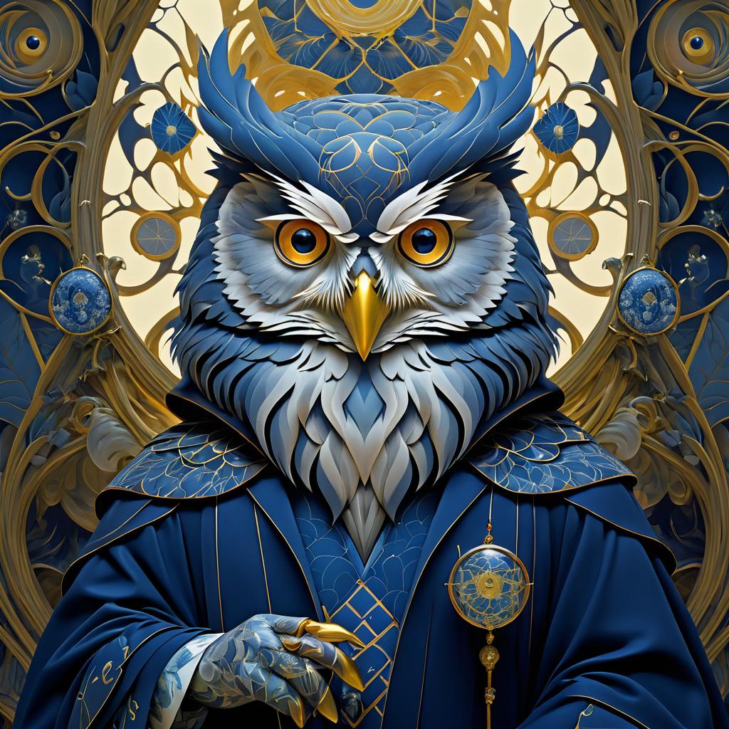 Portrait of a Wise Old Owl