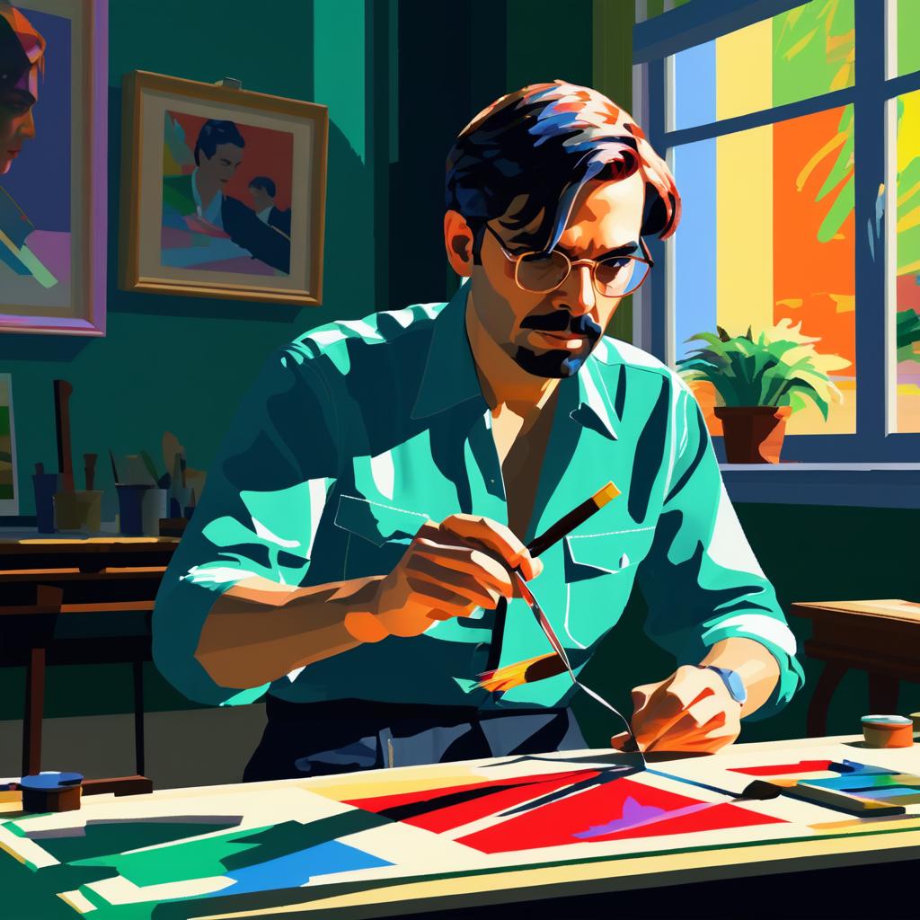 Impressionist Video Game Art: Scissors & Warhol