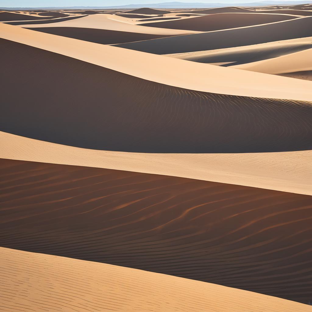 Abstract Art of Arid Dunes and Sands