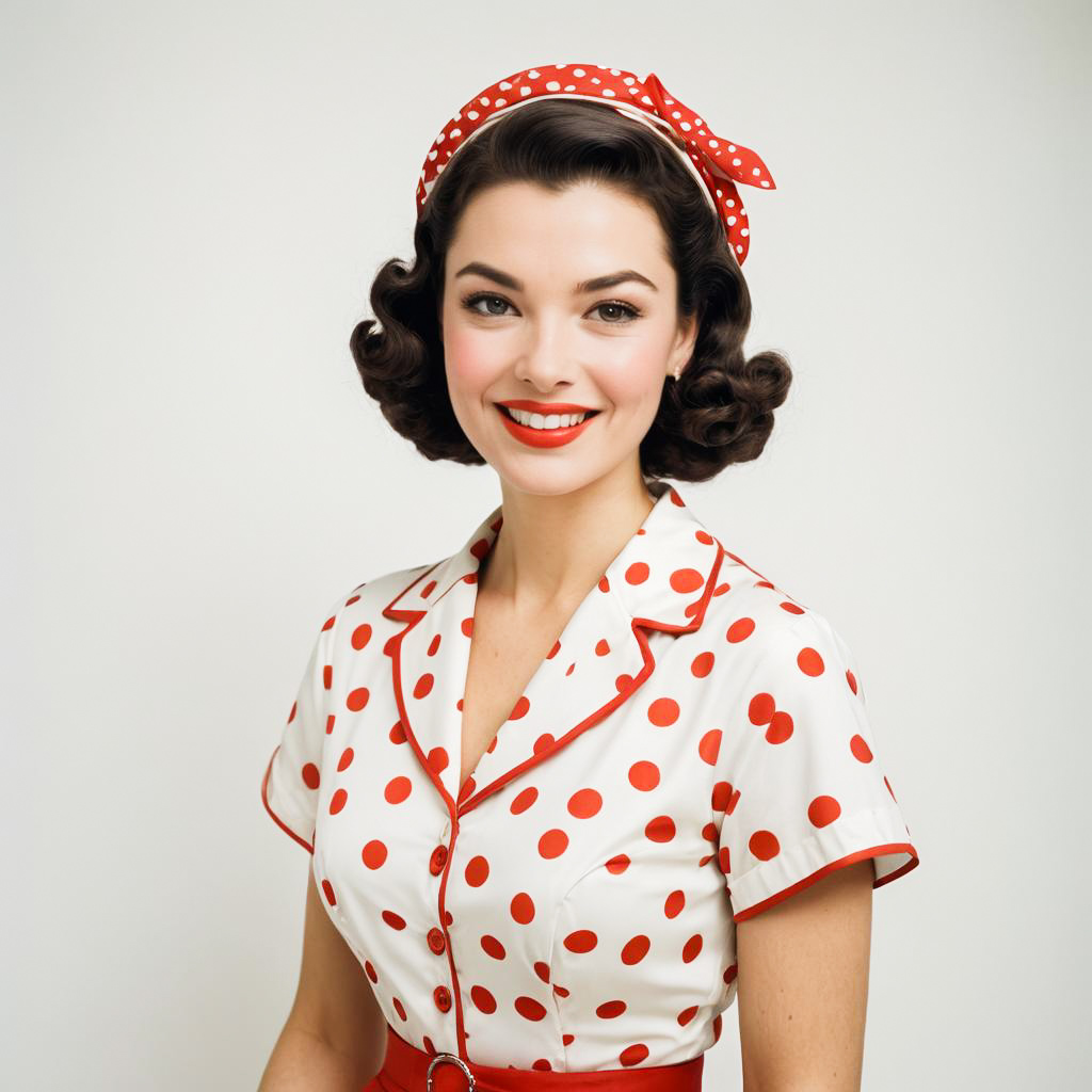 Cheerful Vintage Pin-Up Photo Shoot