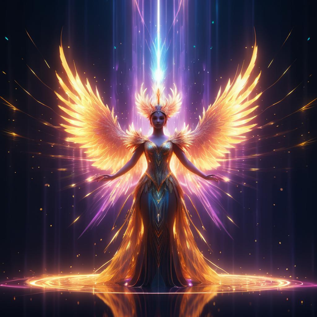 Ethereal Phoenix Goddess Concept Art