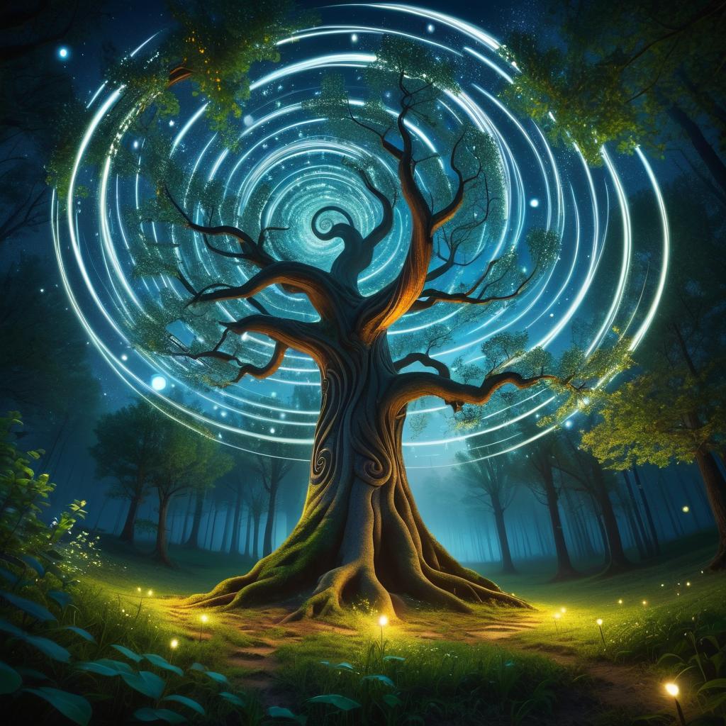 Mystical Tree in Enchanted Glade