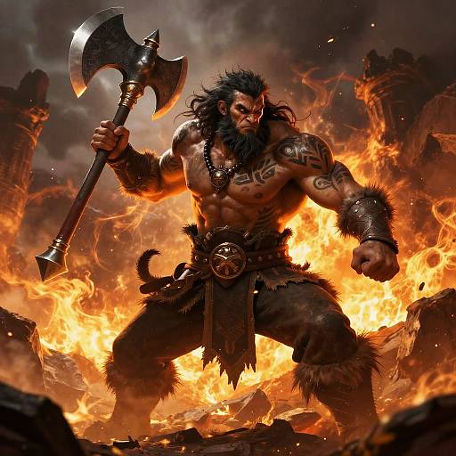 Fierce Barbarian Warrior Generator