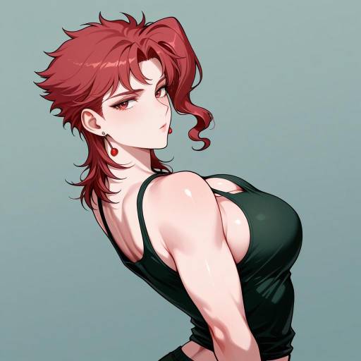 Genderswap Kakyoin with Red Hair