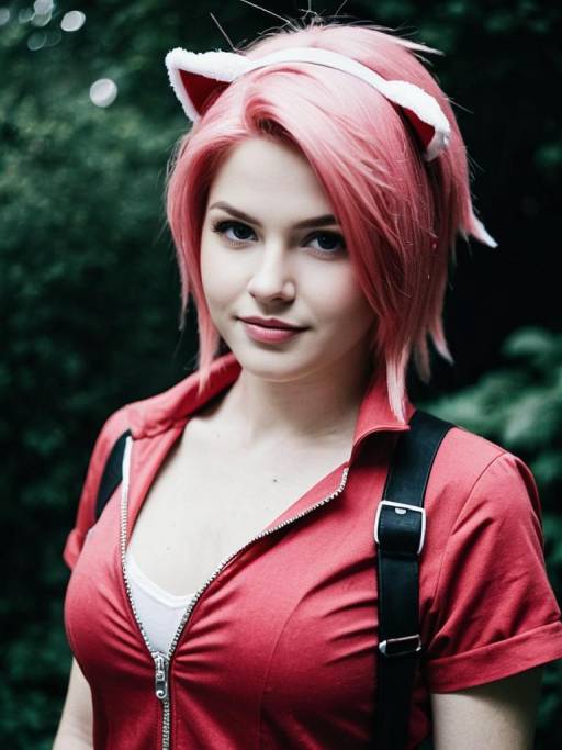 Realistic Amy Rose Cosplay Photography