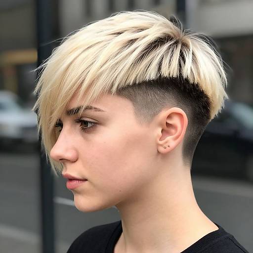 Modern Half-Blond Undercut Portrait