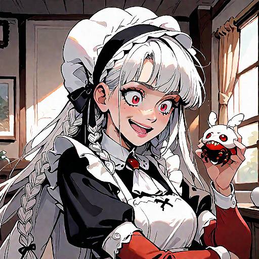 Spider Girl Twins in Gothic Room