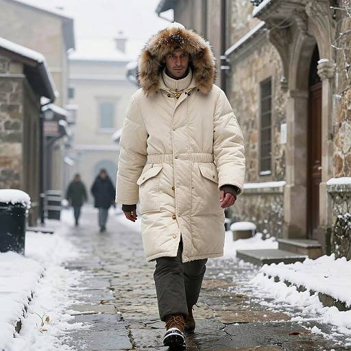 Pope in Fur-Trimmed Winter Coat