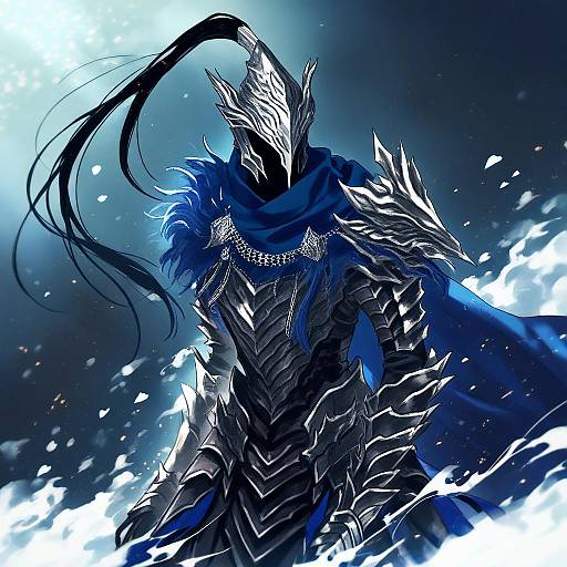 Illustration of Artorias the abysswalker, dark souls (series) in the style of Biyon