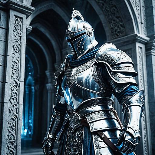 Celestial Knight in Silver Armor