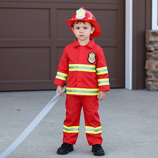 Child in Firefighter Costume