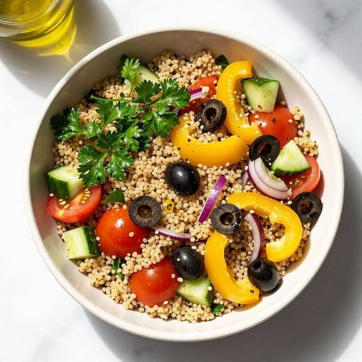 Vibrant Overhead Quinoa Salad Shot