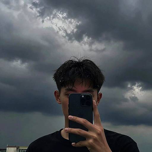 Dramatic Storm Selfie Moment