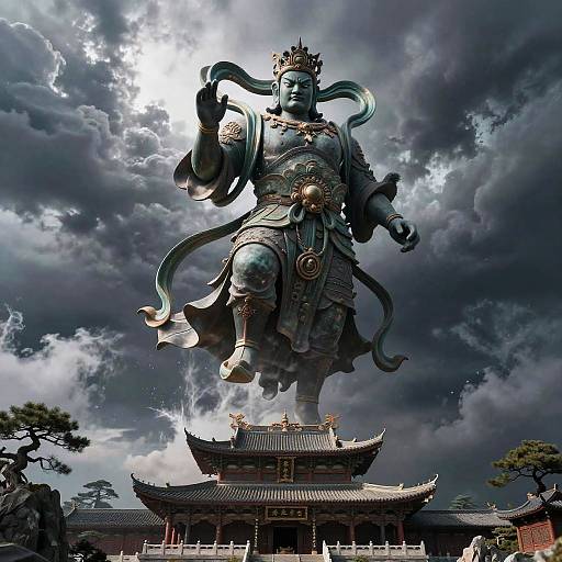 Epic Statue of Thunder God