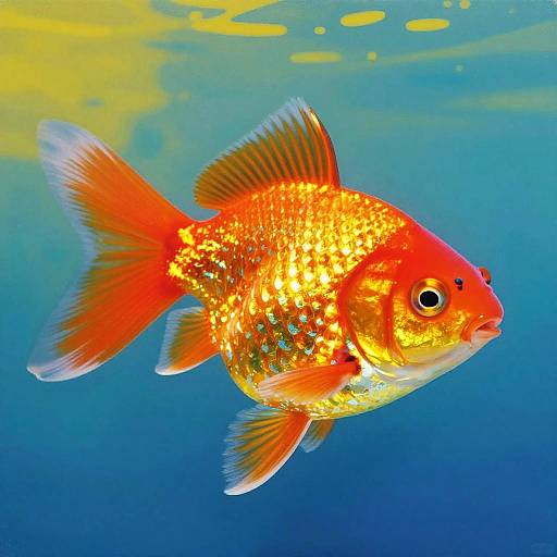 Vibrant Goldfish Pop Art