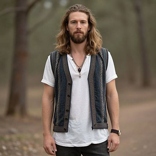 Boho Style Male with Vest