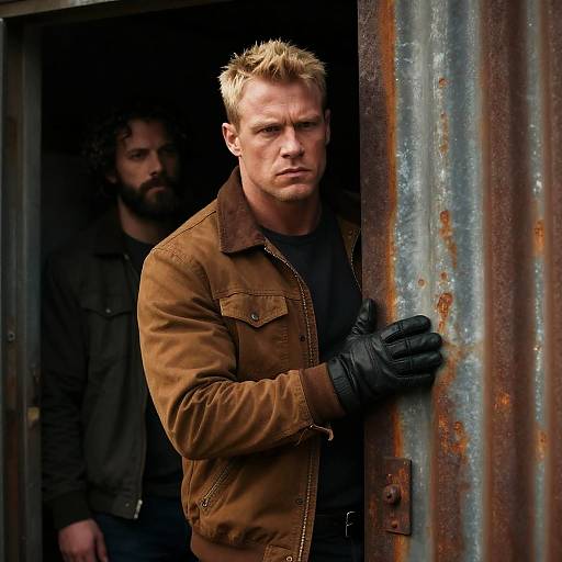 Tense Encounter in Dimly Lit Setting