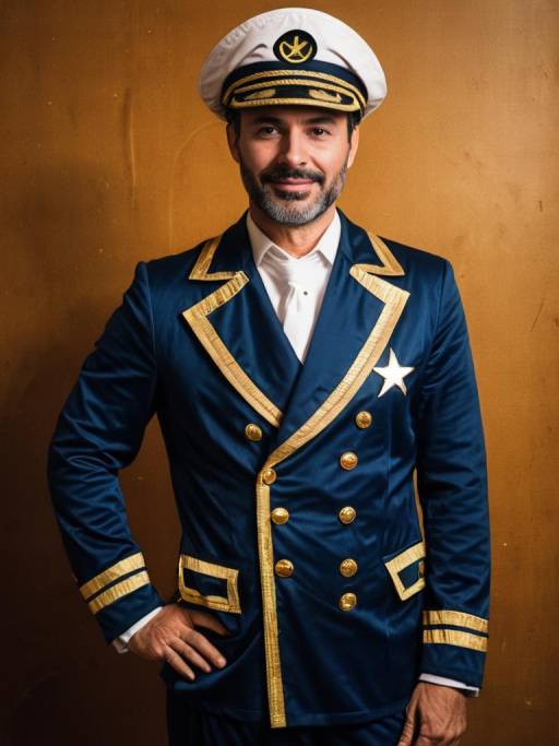 Candid Portrait of Ship Captain Cosplay
