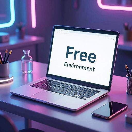 Cyberpunk AI Art Generator Workspace