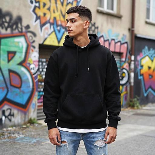 Urban Streetwear with Shadow Fade Haircut