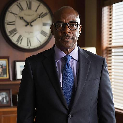 Sophisticated Man in Dimly Lit Room