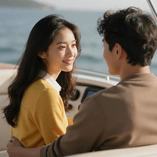 Sunlit Moment on a Boat