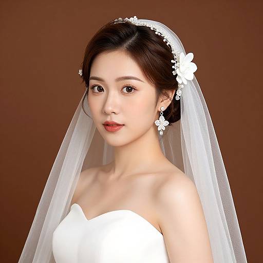 Elegant Bride in Wedding Attire