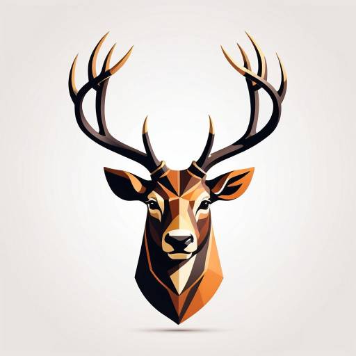 Geometric Deer Head Illustration