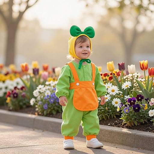 Cheerful Child in Vibrant Outfit