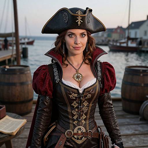 Renaissance Woman Pirate with Alchemical Style