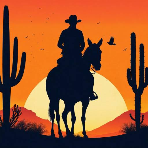 Silhouette of a Horse Under Sunset