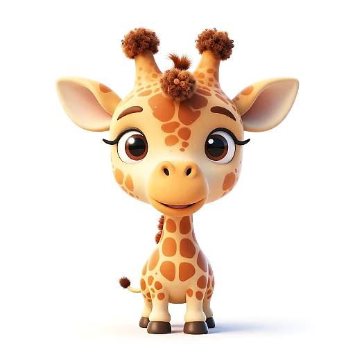 Cute Toddler Giraffe Cartoon Character