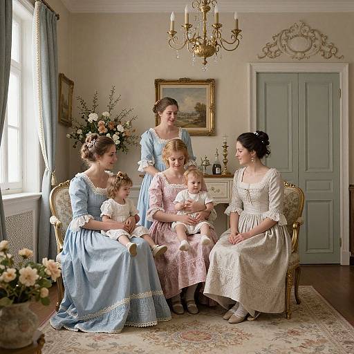 Hyperrealistic Biedermeier Domestic Bliss