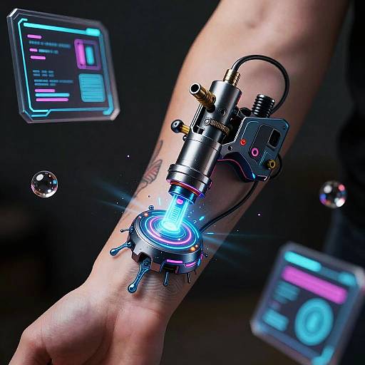 High-Tech Digital Tattoo Machine 3D