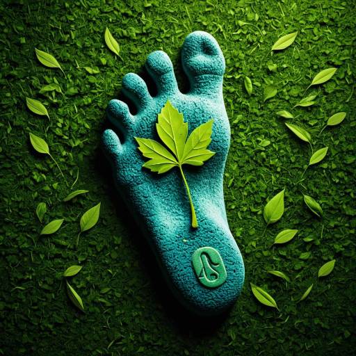 Leaf Covered Footprint Symbol of Eco-Consciousness
