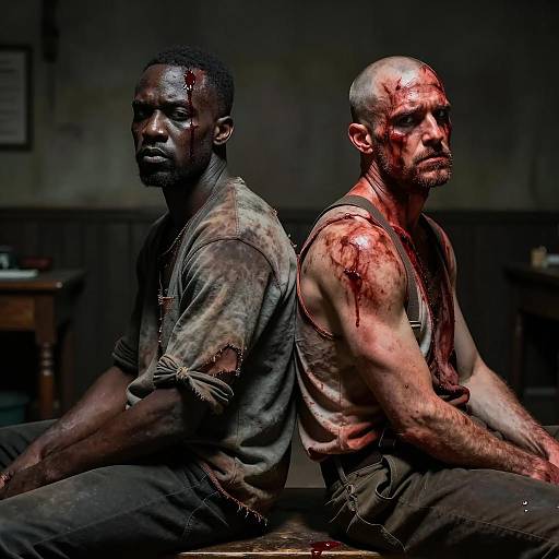 Tension in a Dimly Lit Room