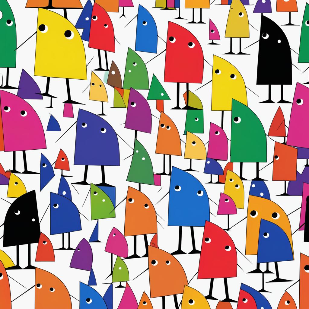 Fragmented Figures Inspired by Roger Hargreaves