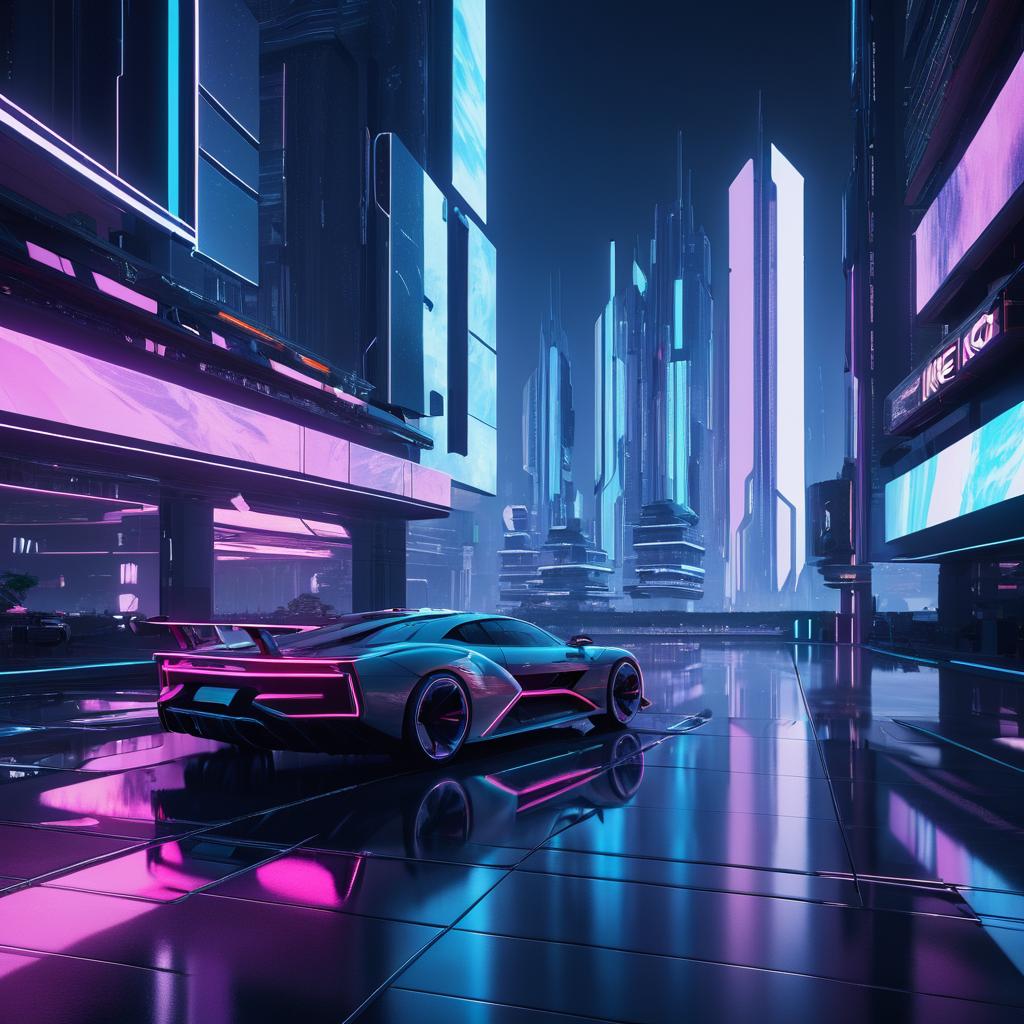 Futuristic Cyberpunk Landscape in 8K