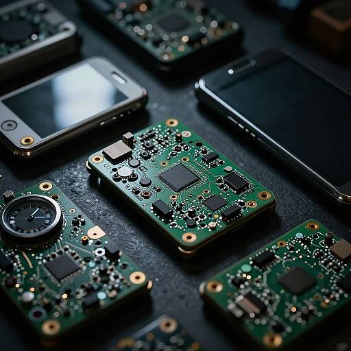 Cinematic Close-Up of Disassembled Electronics