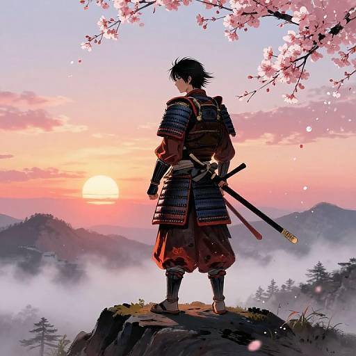 Mystical Samurai on Misty Peak