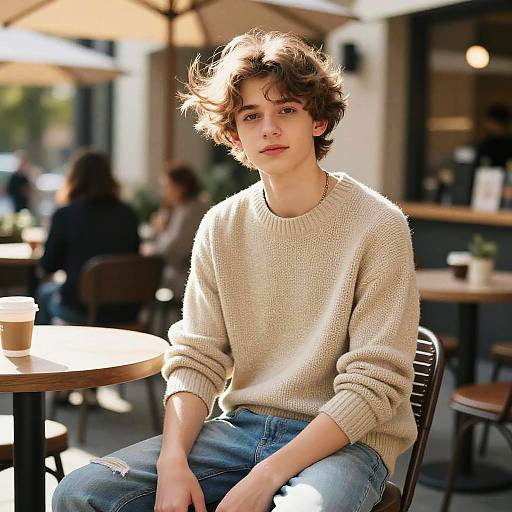 Teen Fashion Editorial at Coffee Shop