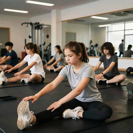 Teen Bodybuilders Warming Up