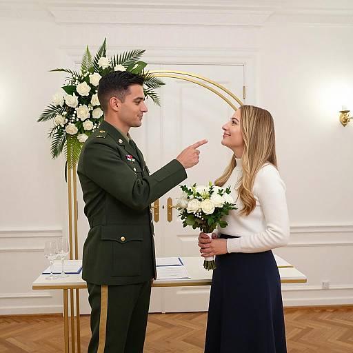 Military Toast in Elegant Setting