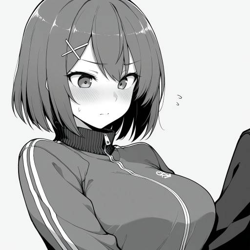 Monochrome Portrait of a Girl in Jacket