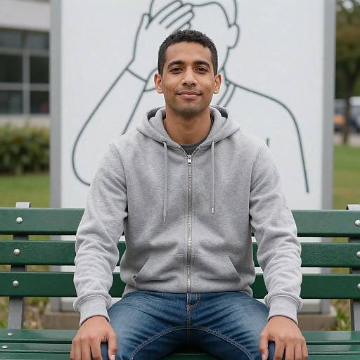 Casual Portrait with Artistic Background